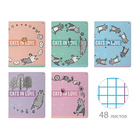 Тетрадь общая Альт®
А5 (165 х 203 мм)
"CAT'S IN LOVE" 48 л., клетка
Арт. 7-48-1230
обложка в ассортименте