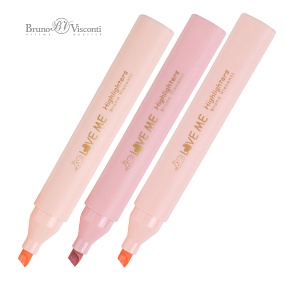 Текстовыделитель BrunoVisconti®
3 цвета
розовый, сиреневый,бежевый
"LOVE ME"
Арт. 22-0197