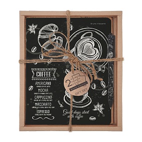 НАБОР ПОДАРОЧНЫЙ "CAFFEE NERO. Caffè nero" (ДВЕ ТЕТРАДИ И РУЧКА)
Арт. 7-48-1272-2/2