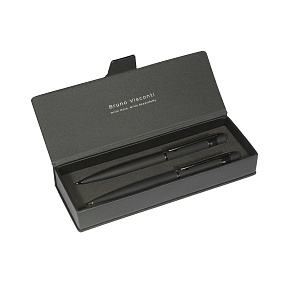 Ручка шариковая  и карандаш BrunoVisconti®
"VERONA" цвет корпуса черный
1 мм, синий, в черном  футляре
Арт. 20-0216/0349