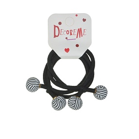 РЕЗИНКА ДЛЯ ВОЛОС "ШАРИКИ В ПОЛОСКУ" 2 ШТ, 1 ВИД
Арт. 2-712/77