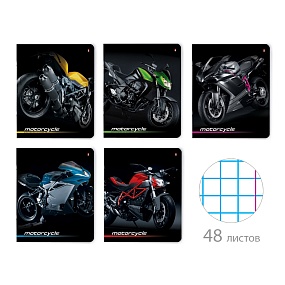 Тетрадь общая Альт®
А5 (165 х 203 мм)
"СПОРТИВНЫЕ МОТОЦИКЛЫ" 48 л., клетка
Арт. 7-48-844
обложка в ассортименте