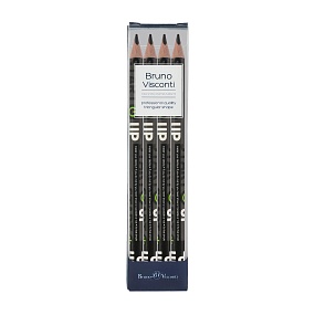НАБОР ИЗ 4-Х КАРАНДАШЕЙ ЧЕРНОГРАФИТОВЫХ "HappyGraphix Jumbo. Start Up" 4В, 3.5 MM
Арт. 21-0062/06-4