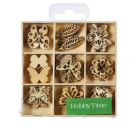 ДЕКОР ИЗ ДЕРЕВА. НАТУРАЛЬНЫЙ, НАБОР №26 "БАБОЧКИ.ЦВЕТЫ" В ДЕРЕВЯННОМ ОРГАНАЙЗЕРЕ
Арт. 2-359/01