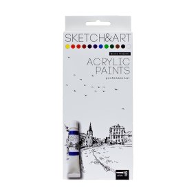 Краски акриловые BrunoVisconti®
набор 12 цветов, 12 мл, MultiColor
"Sketch&Art"
Арт. 70-0013