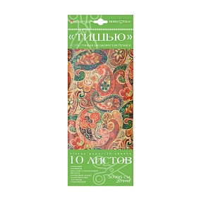 Набор цветной бумаги "тишью" HOBBY TIME
(130 х 290 мм), 10 листов
шелк
Арт : 2-145/10