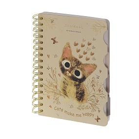 ЗАПИСНАЯ КНИЖКА "ART JOURNAL" А5,120 Л. НА ГРЕБНЕ, С РАЗДЕЛИТЕЛЯМИ "Love me.Милый котик"
Арт. 3-737/10