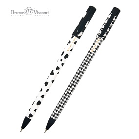 Ручка шариковая BrunoVisconti®
"HAPPYWRITE" 
0.38 мм "BLACK&WHITE"
Арт. 20-0215/73