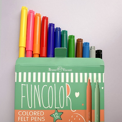 Фломастеры BrunoVisconti®
12 цветов FUNCOLOR
картонная коробка
Арт. 32-0067: фото #12