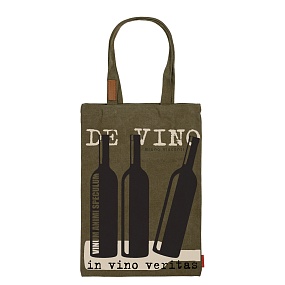 СУМКА-ШОППЕР С КАРМАНОМ, ЦВЕТ ХАКИ "IN VINO VERITAS" 35x47 cm
Арт. 16-002-03/03