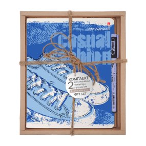 НАБОР ПОДАРОЧНЫЙ "Кеды. Casual. Blue" (ДВЕ ТЕТРАДИ И РУЧКА)
Арт. 7-48-374-2/2