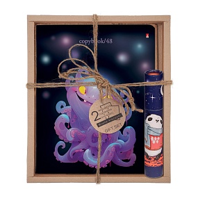 Набор подарочный "OCTOPUS PARTY. Cunning" (две тетради и ручка в тубе)
Арт. 7-48-1297-3/5