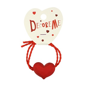 РЕЗИНКА ДЛЯ ВОЛОС "СЕРДЕЧКО С ГРАНЯМИ" 1 ШТ, 7 ЦВЕТОВ 
Арт. 2-712/370