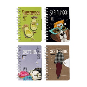 SKETCHBOOK BV, 140х210 мм, 96Л. IVORY80 ГР.+КРАФТ 80ГР.+BLACK 80ГР НА ГРЕБНЕ С ХЛЯСТИКОМ (4 ВИДА)
Арт. 1-530