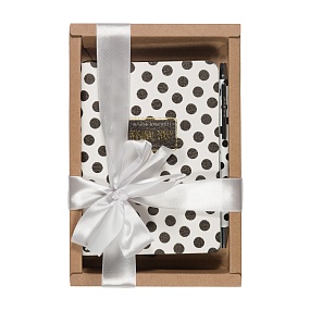 НАБОР ПОДАРОЧНЫЙ А6+ "Black&White.Горошек" И МЕТАЛЛ. РУЧКА
Арт. 3-742/01-5