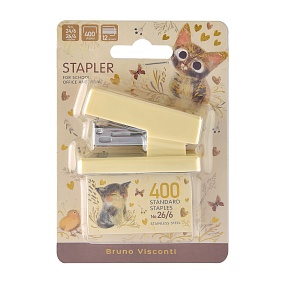 СТЕПЛЕР КАНЦЕЛЯРСКИЙ СО СКОБАМИ 24/6-26/6, "LOVE ME", 400 скоб
Арт. 46-0003