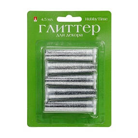 ГЛИТТЕР ДЛЯ ДЕКОРА, С ДОЗАТОРОМ, 4.5 Г, В БЛИСТЕРЕ,  ( 5 ЦВЕТОВ ), ЦВЕТОВАЯ ГАММА №1
Арт. 2-308/01