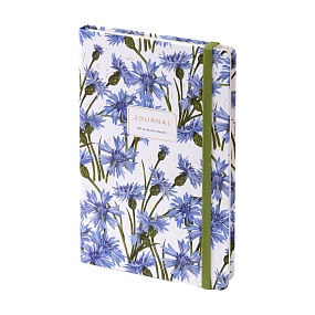 ЗАПИСНАЯ КНИЖКА "МЕГАПОЛИС ЖУРНАЛ" А5, 100 Л.  НА РЕЗИНКЕ, "ФЛОРА.ВАСИЛЬКИ",  ЛИНЕЙКА
Арт. 3-479/21