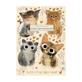 Бумага для рисования BrunoVisconti®
А3 (305 х 430 мм), 20 листов, 100 г/кв.м
"LOVE ME. МИЛЫЙ КОТИК"
Арт. 4-165