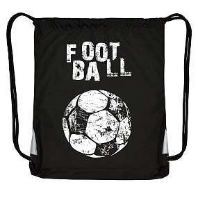 Мешок для обуви BrunoVisconti®
 (44  х  54 см) XXL,
"ФУТБОЛ" черный
Арт. 15-001-010/01