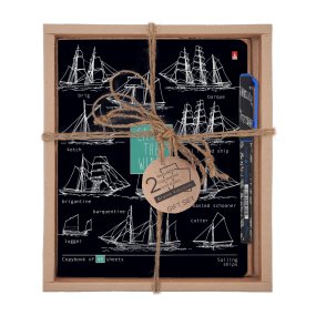 НАБОР ПОДАРОЧНЫЙ "BLUEPRINT. Парусник" (ДВЕ ТЕТРАДИ И РУЧКА)
Арт. 7-48-1252-2/5