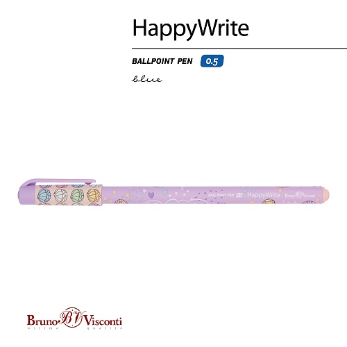 Ручка BrunoVisconti®
шариковая, 0.5 мм, синяя
HappyWrite «ЗЕФИРКИ»
Арт. 20-0215/28: фото #4