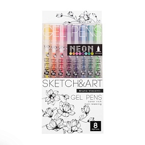 Набор BrunoVisconti®
из 8-ми гелевых ручек
0.8 мм, ассорти
Sketch&Art "Uni Write.NEON"
Арт. 20-0307