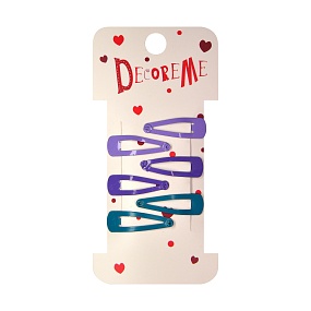 ЗАКОЛКА ДЛЯ ВОЛОС 3 СМ, 6 ШТ, 3 ЦВЕТА 
Арт. 2-718/30