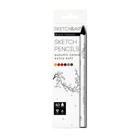 Карандашии цветные BrunoVisconti®
6  цветов, грифель 4 мм
Sketch&Art
Арт. 30-0118/10