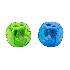 Точилка BrunoVisconti®
 (40 х 40 х 40 мм)
"FUNSHARP" голубой, зеленый
Арт. 35-0025
цвет в ассортименте