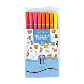 Фломастеры BrunoVisconti®
24 цвета HAPPYCOLOR - СОБАКИ HAPPY 
пластиковый пенал
Арт. 32-0045