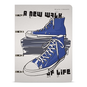 Тетрадь со сменным блоком BrunoVisconti®
в пластиковой обложке А5 (165 х 210 мм)
"КЕДЫ СИНИЕ" 80л., в точку
Арт. 7-80-632/03