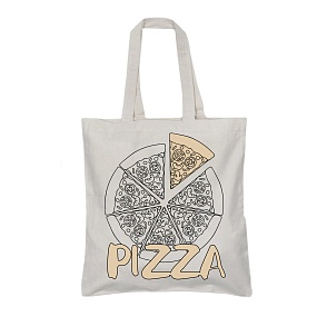 СУМКА-ШОППЕР WHITE  "PIZZA" 34х36 см
Арт. 16-004-01/06