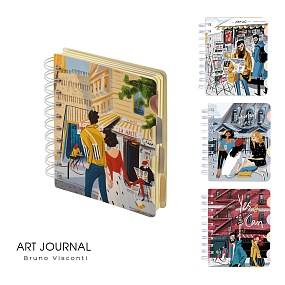 ЗАПИСНАЯ КНИЖКА "ART JOURNAL" А6,120 Л. НА ГРЕБНЕ, С РАЗДЕЛИТЕЛЯМИ (4 ВИДА)
Арт. 3-568