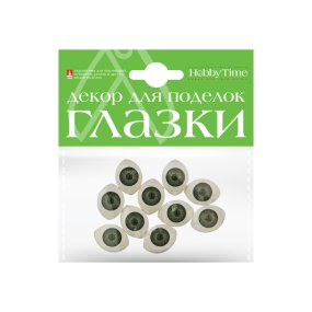 ДЕКОРАТИВНЫЕ АКРИЛОВЫЕ ГЛАЗКИ ОВАЛЬНЫЕ, НАБОР №14,  19 ММ, 4 ВИДА
Арт. 2-038/02