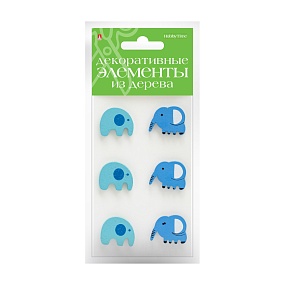 ДЕКОР ИЗ ДЕРЕВА. КРАШЕНЫЙ, НАБОР №16 "СЛОНИКИ"
Арт. 2-358/03