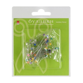 БУЛАВКИ ДЛЯ ШИТЬЯ. С ПЛАСТИКОВЫМИ ГОЛОВКАМИ. 0,7ММ Х 38ММ, 100 ШТ 
Арт. 2-684/01