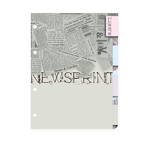 КОМПЛЕКТ РАЗДЕЛИТЕЛЕЙ ДЛЯ ТЕТРАДИ НА КОЛЬЦАХ  А5, 4 Л. "ГАЗЕТА"
Арт. 7-50-473/12