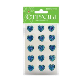НАБОР САМОКЛЕЯЩИХСЯ СТРАЗ №103 "СЕРДЕЧКИ", 16 ММ, 4 ЦВ.
Арт. 2-345/01