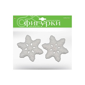 ПЕНОПЛАСТОВЫЕ ФИГУРКИ. СНЕЖИНКИ, Ø 80 ММ, 2 ШТ. 
Арт. 2-209/12