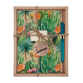 НАБОР ПОДАРОЧНЫЙ "КАКТУСОВЫЙ РАЙ" (ДВЕ ТЕТРАДИ BV И РУЧКА)
Арт. 7-40-001/29-3