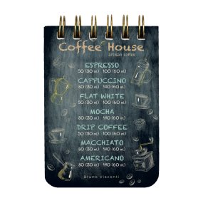 БЛОКНОТ НА ГРЕБНЕ «CUTE JOURNAL» A7, BV, 100 Л. "COFFEЕ HOUSE-2" ЛИНЕЙКА
Арт. 3-100-009/08