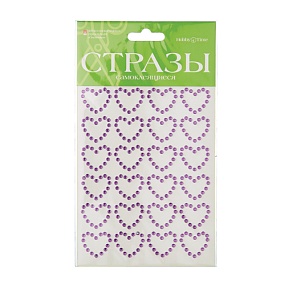 НАБОР САМОКЛЕЯЩИХСЯ СТРАЗ №30 "СЕРДЕЧКИ", 24 ШТ., 6 ЦВ.
Арт. 2-129/06