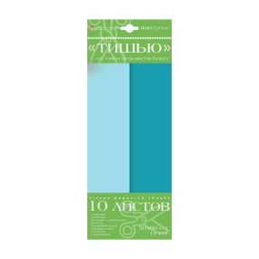 Набор цветной бумаги "тишью" HOBBY TIME
(115 х 282 мм), 10 листов
голубой/ нежно-голубой
Арт : 2-144/01