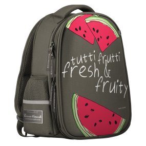Рюкзак BrunoVisconti®
облегченная капсула
темно-серый  с эргономичной спинкой
«FRESH & FRUITY.АРБУЗ»
Арт. 12-001-183/06