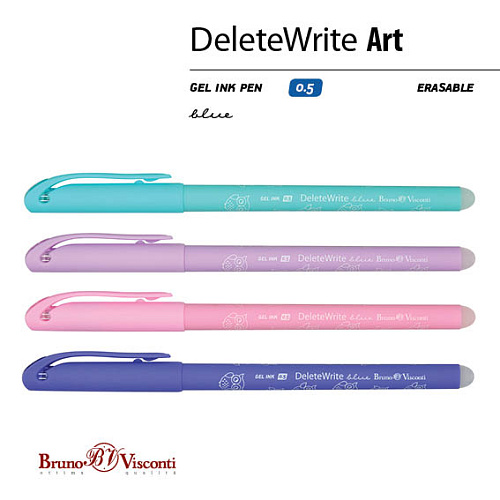 Ручкa BrunoVisconti
гелевая пиши-стирай, 0.5 мм, синяя
DeleteWrite «СОВУШКИ»
Арт. 20-0260: фото #1