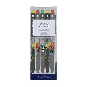 НАБОР ИЗ 5-ТИ РУЧЕК "FunClick. Псы на стиле" ШАРИКОВЫХ 0.7 ММ, СИНЯЯ
Арт. 20-0297-5/1