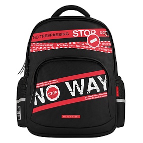 Рюкзак BrunoVisconti®
классический 
черный с эргономичной спинкой
«KEEP AWAY.STOP»
Арт. 12-002-231/01