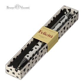 Ручка шариковая автоматическая BrunoVisconti®
0.7 мм, синяя,
Felicita «СЕРДЕЧКИ»
металлический корпус, в футляре
Арт. 20-0263/12                                