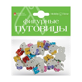 ФИГУРНЫЕ ПУГОВИЦЫ. "ЗВЕРУШКИ", 5 ВИДОВ
Арт. 2-520